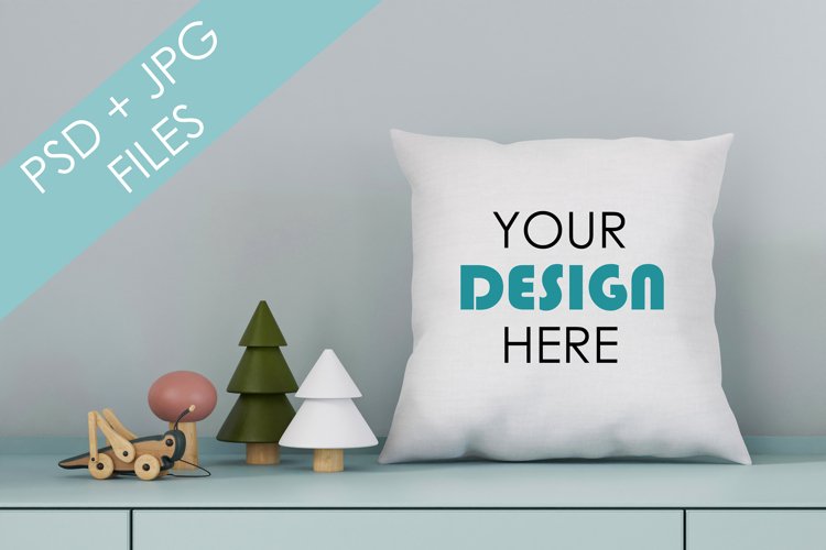Kids pillow mock up