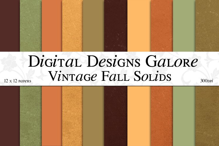 Vintage Fall Solids Digital Paper Pack