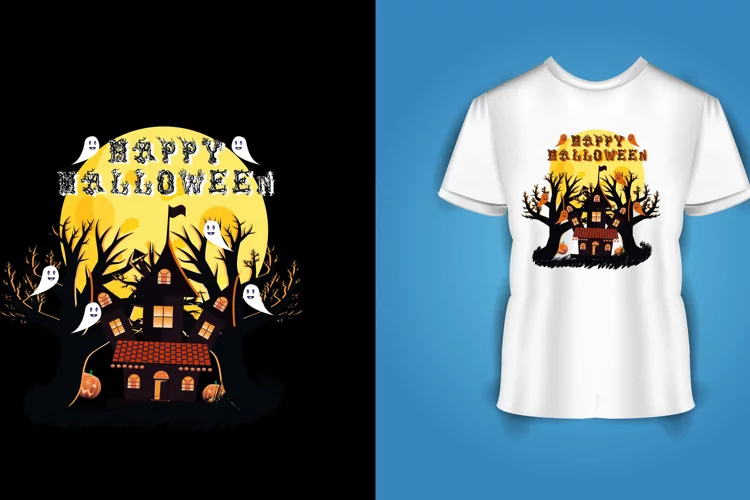 Halloween Typography T-shirt Design