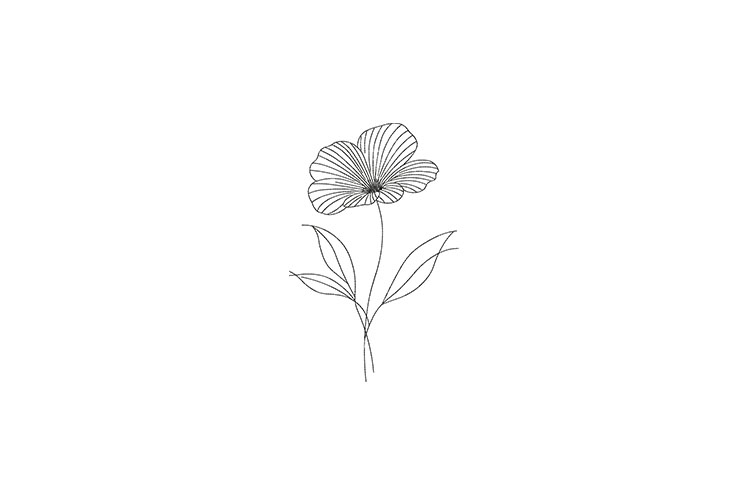 Minimalist Line Flower