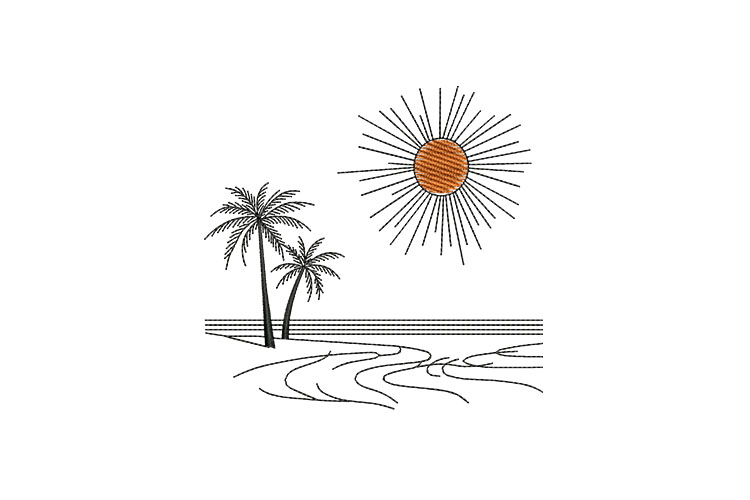 Beach Embroidery Designs Image 12
