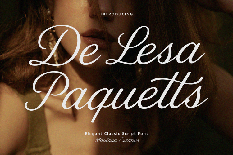 De Lesa Paquetts Elegant Classic Script Font
