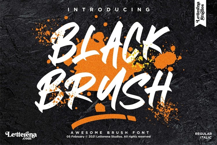 BLACK BRUSH - Awesome Brush Font example image 1
