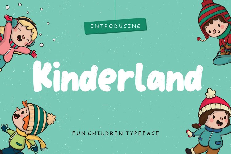 Kinderland Fun Children Typeface example image 1