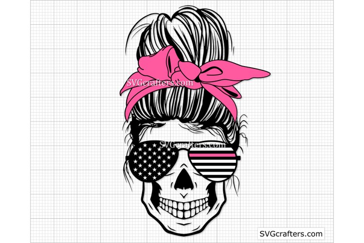 Messy Bun Cancer Awareness SVG, Nurse svg, breast cancer svg (1177188