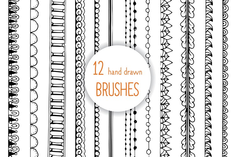 12 DOODLE Hand drawn AI brushes example image 1