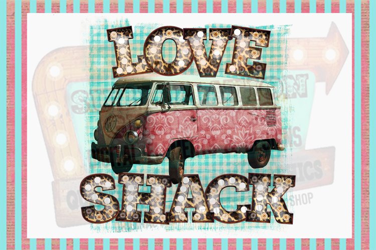 Love Shack Sublimation Digital Download example image 1