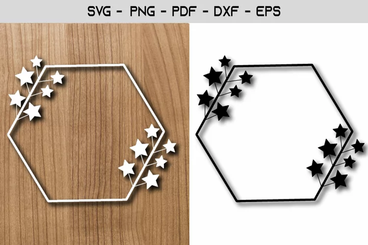 Star Frame Paper Template Design