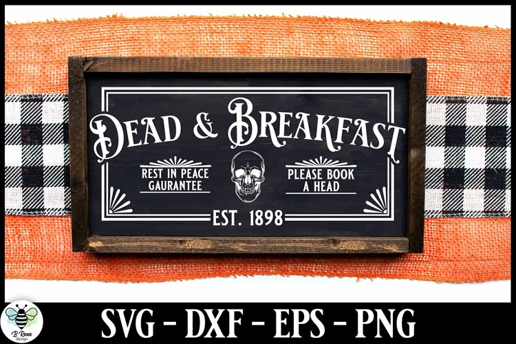 Dead and Breakfast SVG | Vintage Halloween Sign Cut File