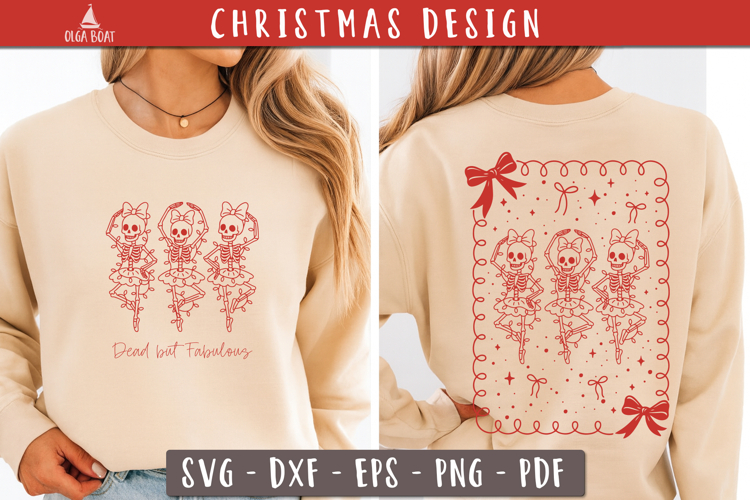 Dead but Fabulous Ballerinas SVG Christmas designs