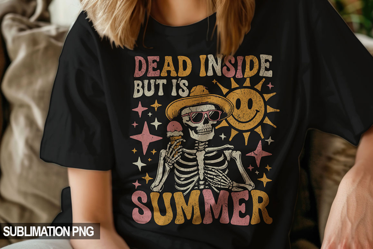 Dead Inside But Loving Summer Skeleton PNG