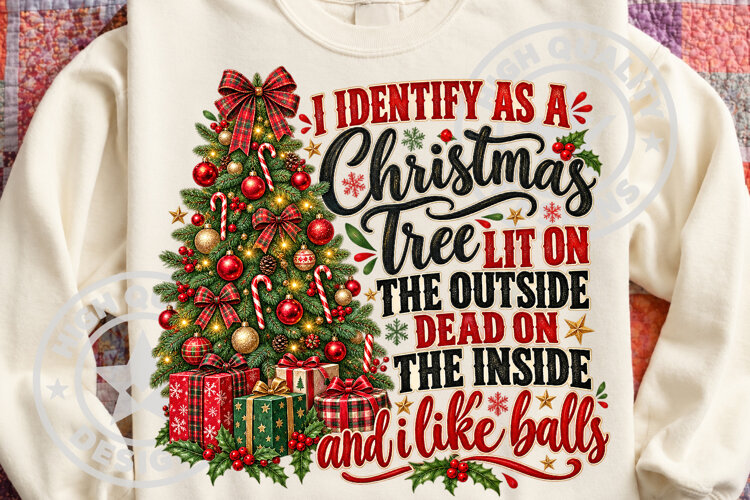 Dead on the Inside Christmas Tree PNG example image 1