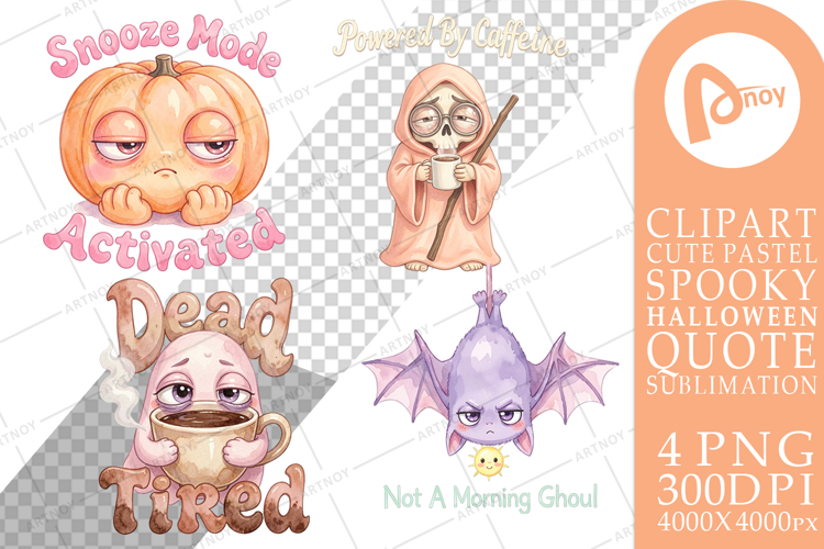 Dead Tired Ghost Quote Sublimation