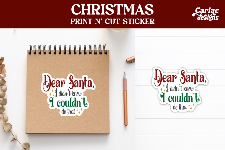 Christmas Stickers, Dear Santa Sticker