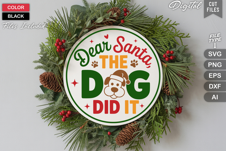 Round Christmas Svg Image 20