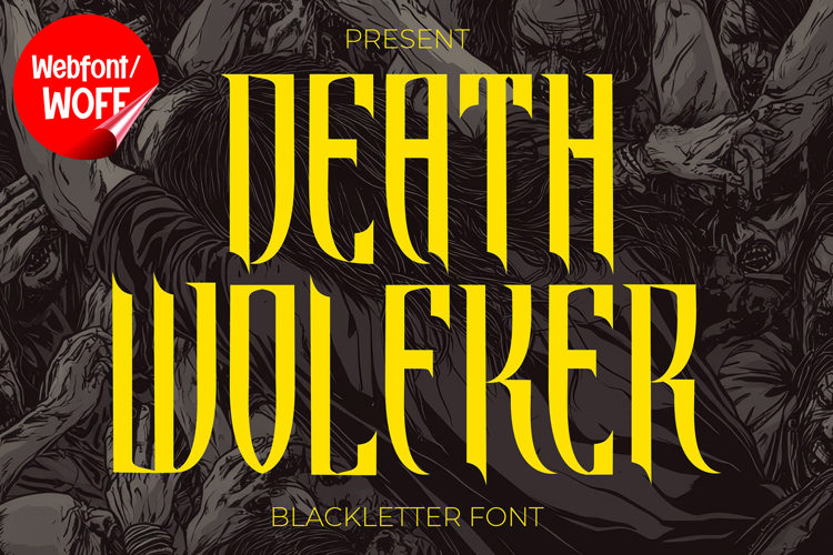 Death Wolfker | Blackletter Webfont for Dark Gothic Design