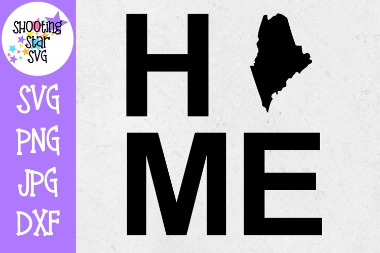Maine US State with HOME - 50 States SVG
