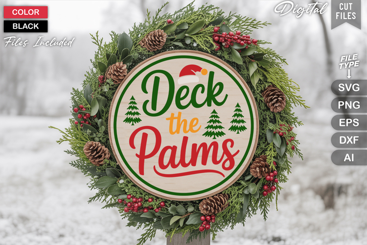 Round Christmas Ornament Svg Image 19