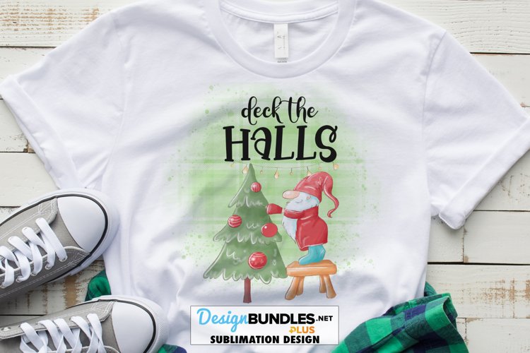 Christmas Sublimation | Deck The Halls Gnome PNG
