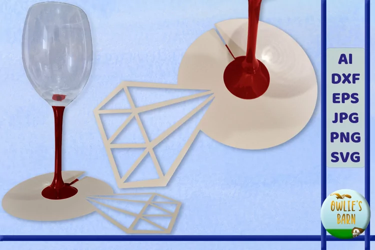 Wine Glass Tag - Diamond