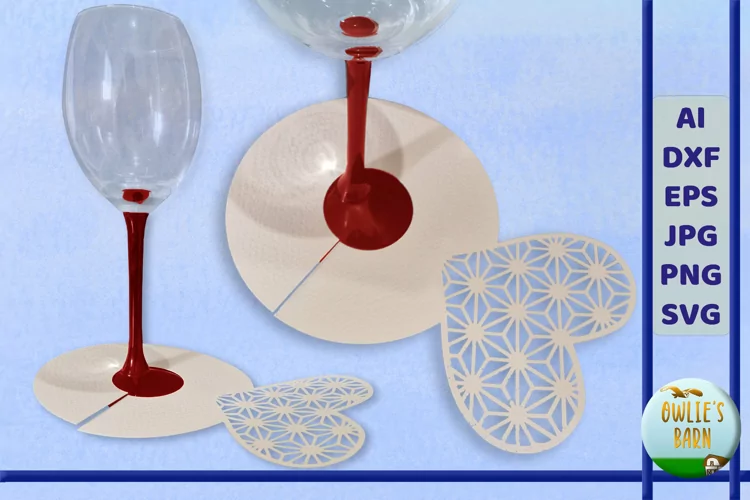 Wine Glass Tag - Heart