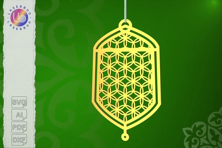 Islamic Dome Lantern SVG Laser Cut Ramadan Hanging