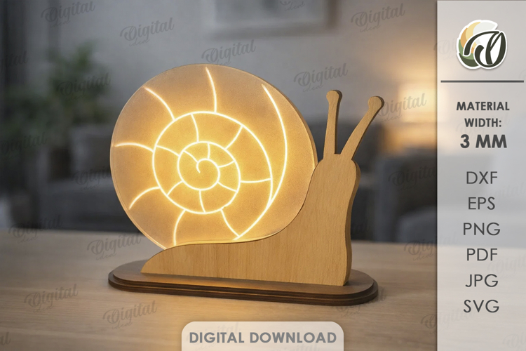 Decorative Acrylic And Wood Lamp Laser Cut. Night Lamp SVG