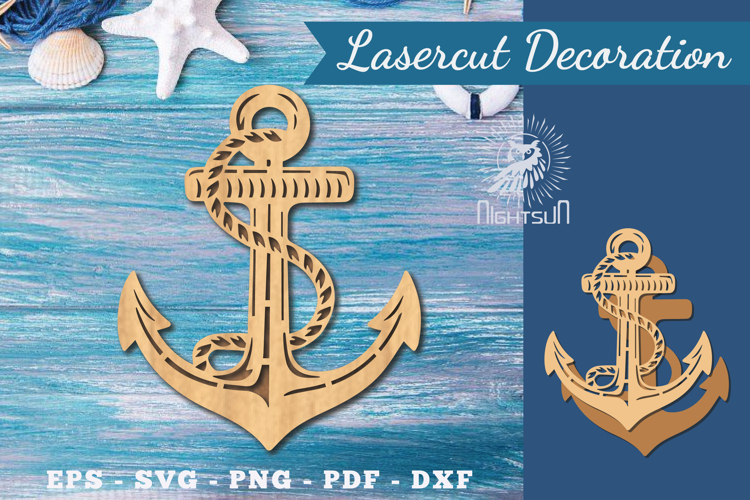 Decorative Anchor Lasercut Decoration