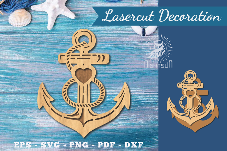 Decorative Anchor Lasercut Decoration