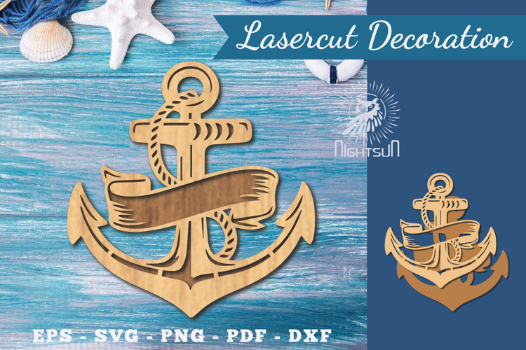 Decorative Anchor Lasercut Decoration