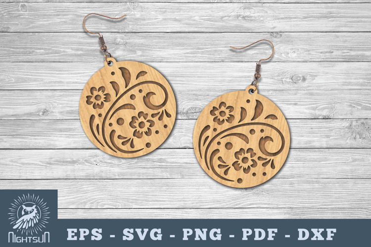 Decorative Ball Lasercut Earrings