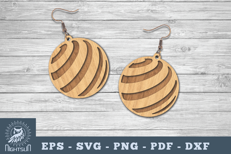Decorative Ball Lasercut Earrings