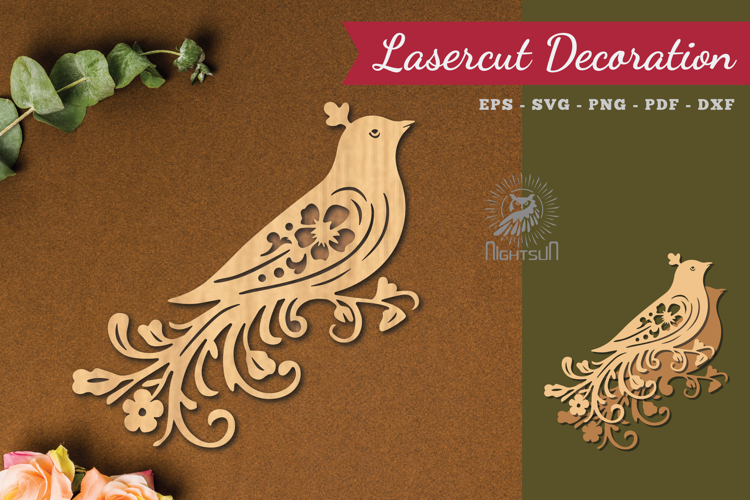 Decorative Bird Lasercut Decoration