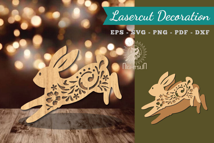 Decorative Bunny Lasercut Decoration example image 1