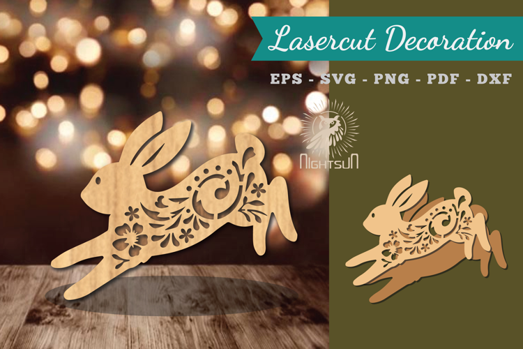 Decorative Bunny Lasercut Decoration
