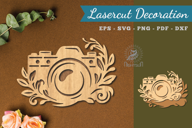 Decorative Camera Lasercut Decoration