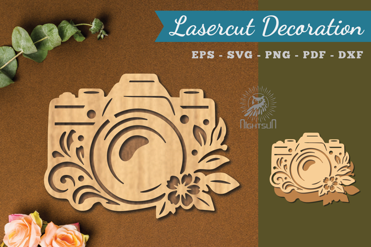 Decorative Camera Lasercut Decoration