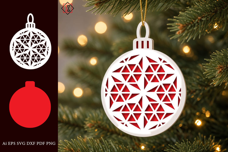 Decorative Christmas Ornament 1| Cut File | SVG