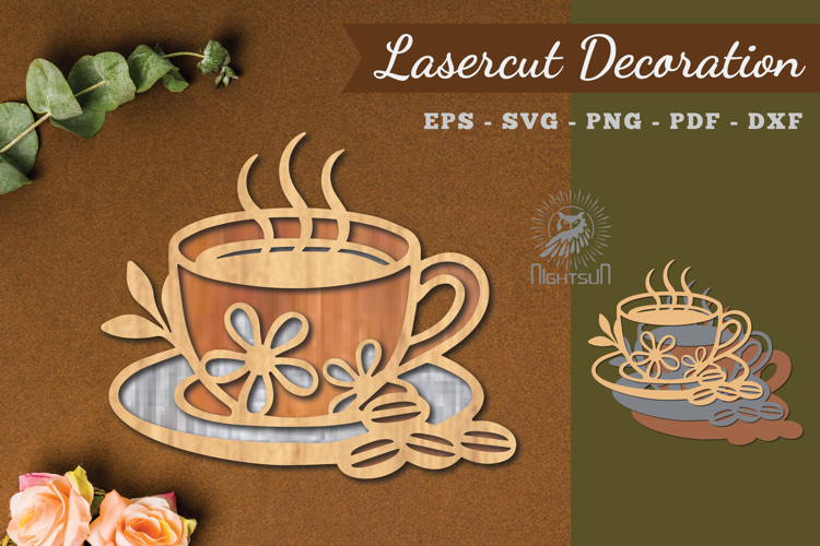 Decorative Coffee Lasercut Decoration