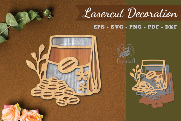 Decorative Coffee Lasercut Decoration