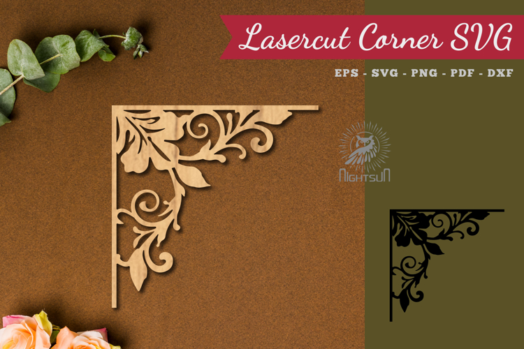 Decorative Corner Lasercut Decoration SVG