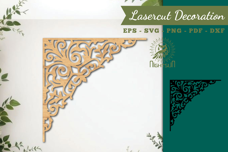 Decorative Corner Lasercut Decoration SVG