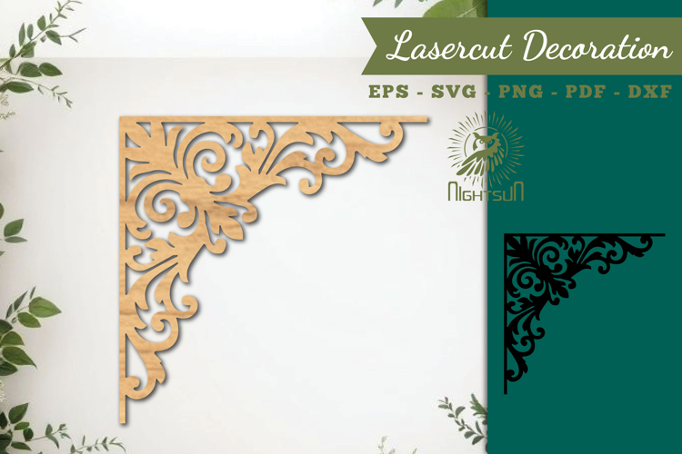 Decorative Corner Lasercut Decoration SVG