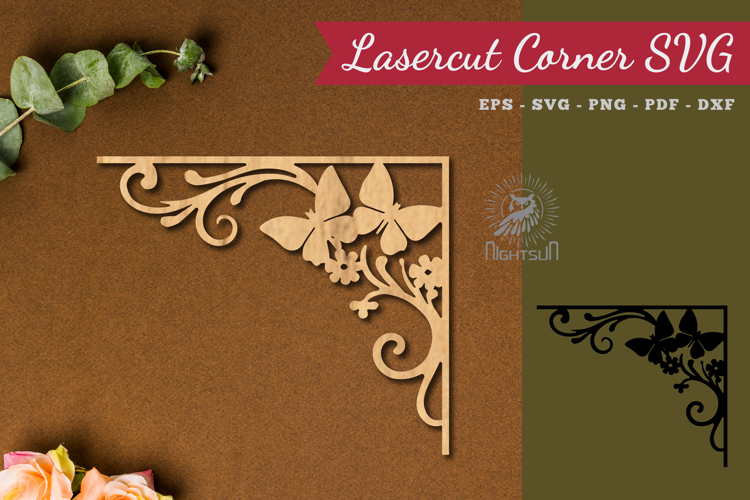 Decorative Corner Lasercut Decoration SVG
