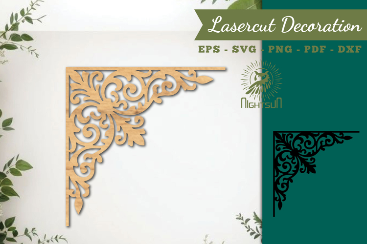 Decorative Corner Lasercut Decoration SVG