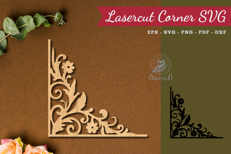 Decorative Corner Lasercut Decoration SVG