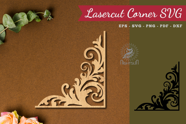 Decorative Corner Lasercut Decoration SVG