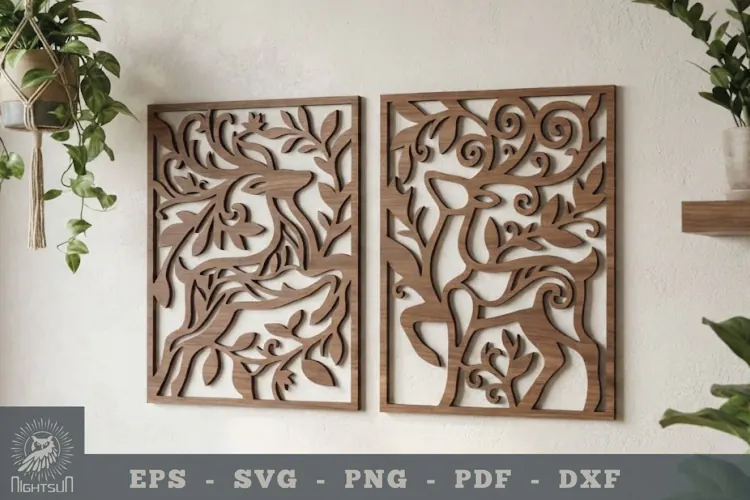 Decorative Deer Lasercut Wall Decoration