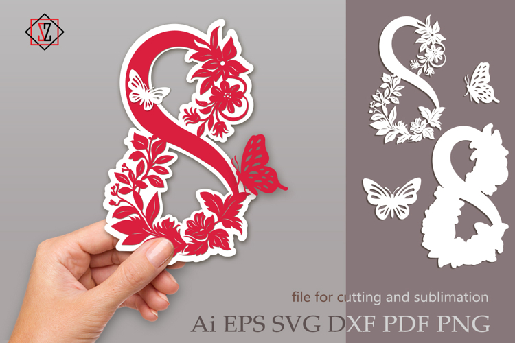 Decorative Figure Eight_2 / SVG / Sublimation / Cut-Out