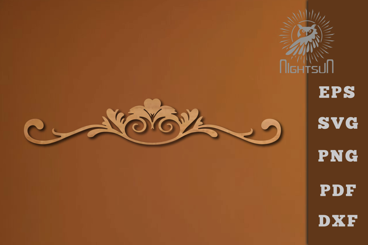 Decorative Floral Border Lasercut SVG